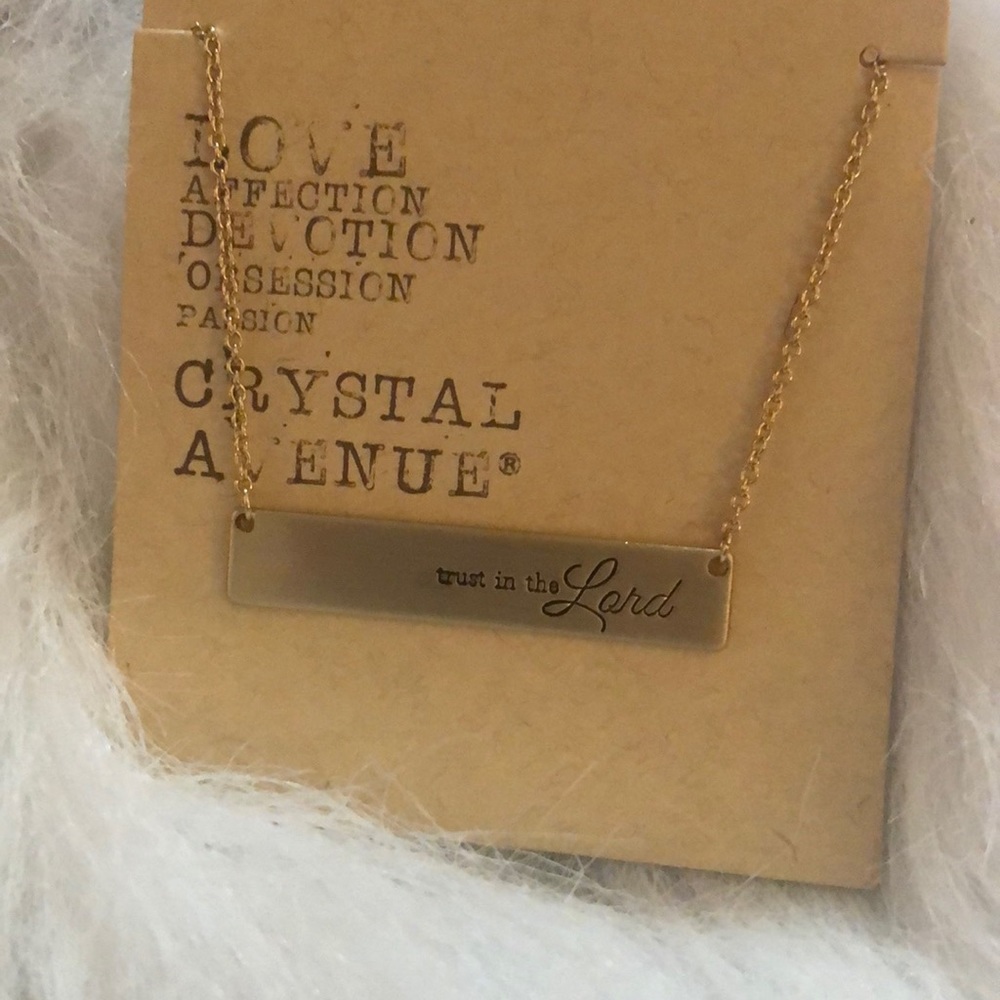 Trust in the Lord Bar necklace